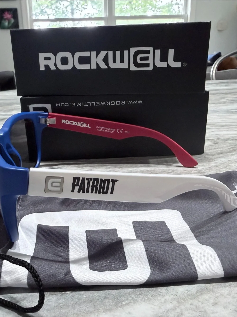 Rockwell Men’s Matte Blue Frame Sunglasses with Dark Lenses
